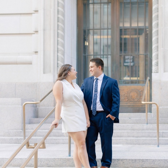 Lulus Upscale Individual White Collared Backless Bow Romper - Size XL - Picture 4 of 4
